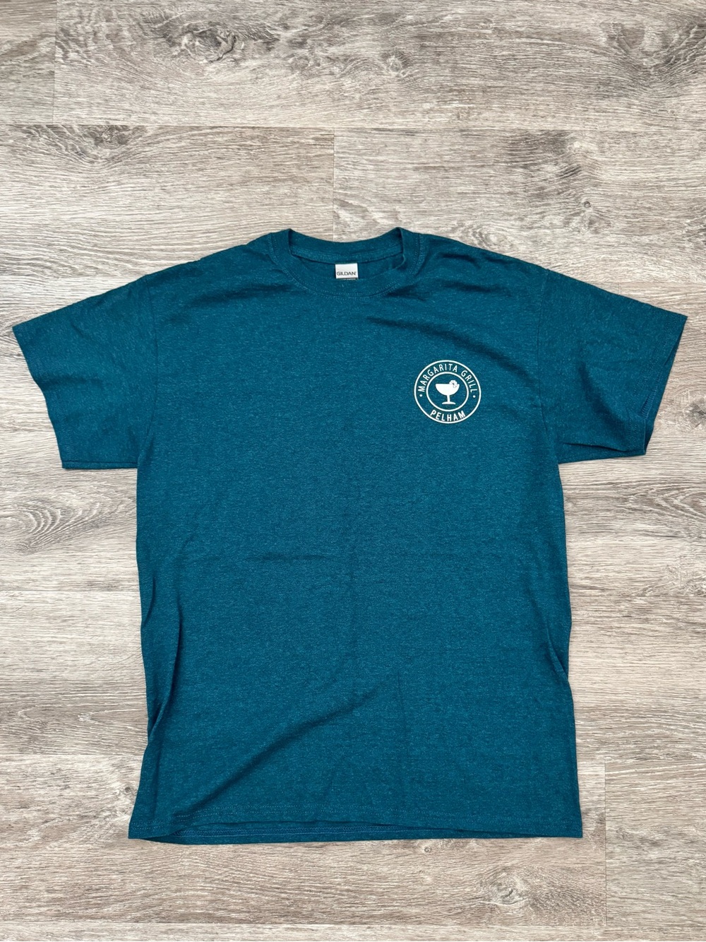 Men’s Margarita Grill Teal Short-Sleeve Graphic Crewneck T-Shirt
